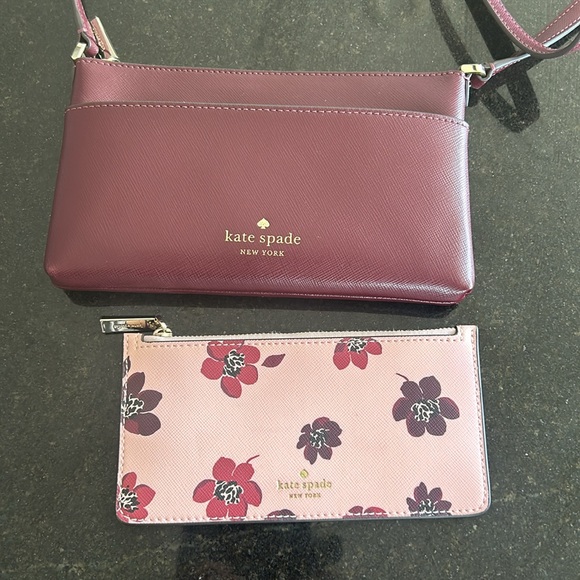 Kate Spade Sadie crossbody set in deep berry - Picture 3 of 11